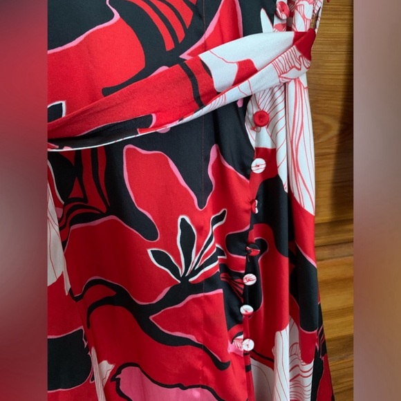 NWOT Zara Floral Kimono Maxi Dress, Medium - Picture 3 of 13